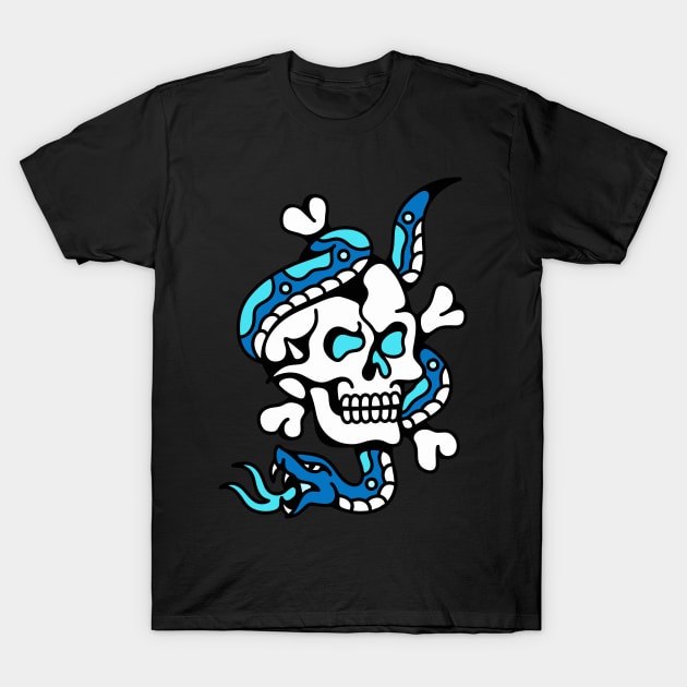 Skull snake T-Shirt by Bojes Art